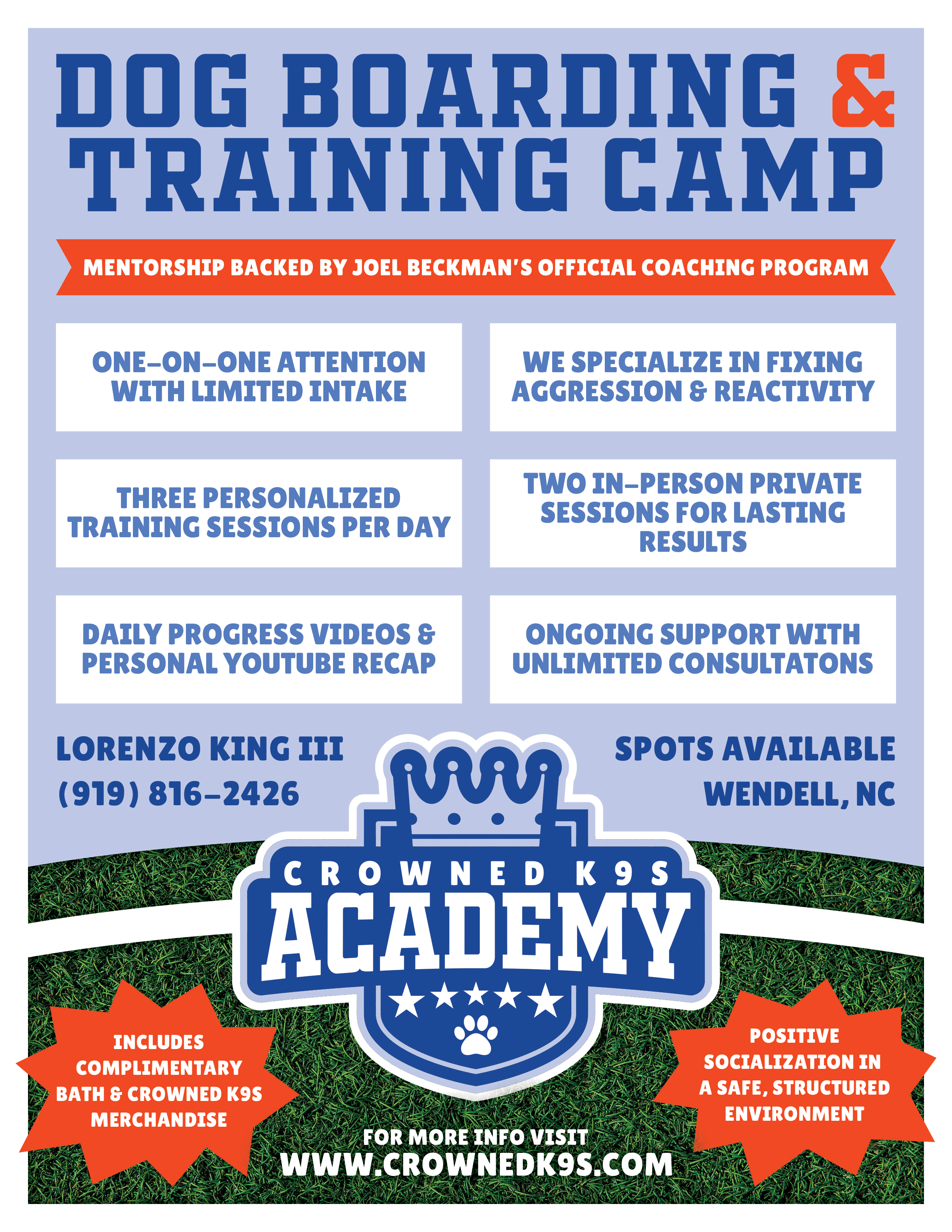 Crowned K9s Academy Poster